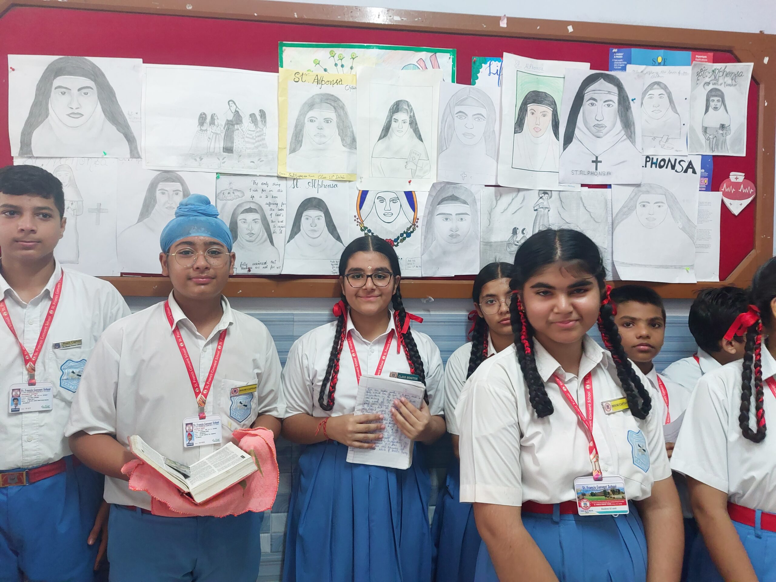 Pencil Art by Students… Theme -Sketch of St. Alphonsa